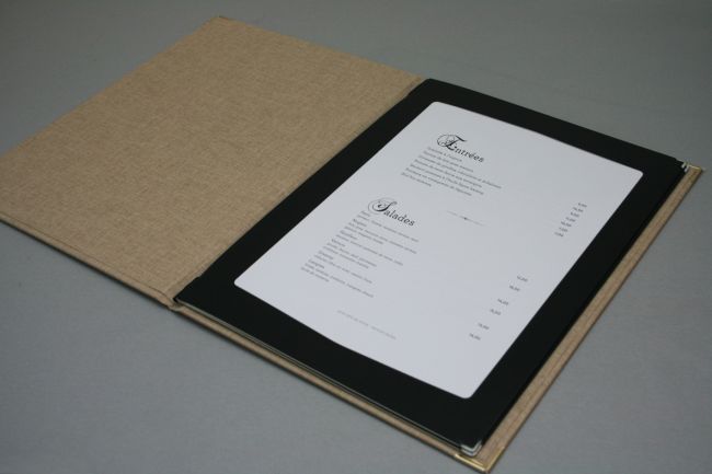 Menu Toile - Pages intérieures